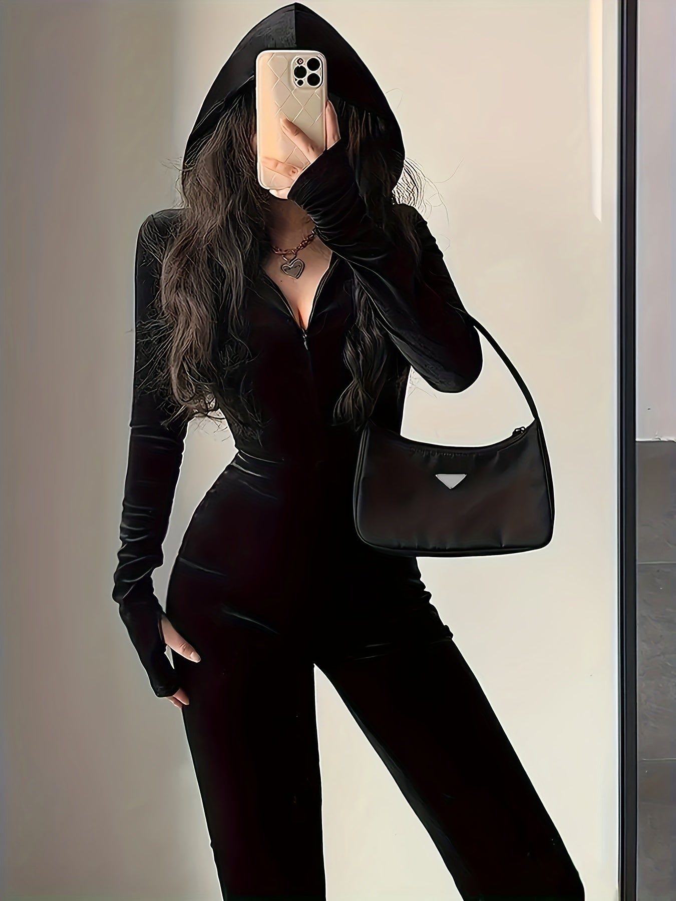 Stretchy Velvet Jumpsuit