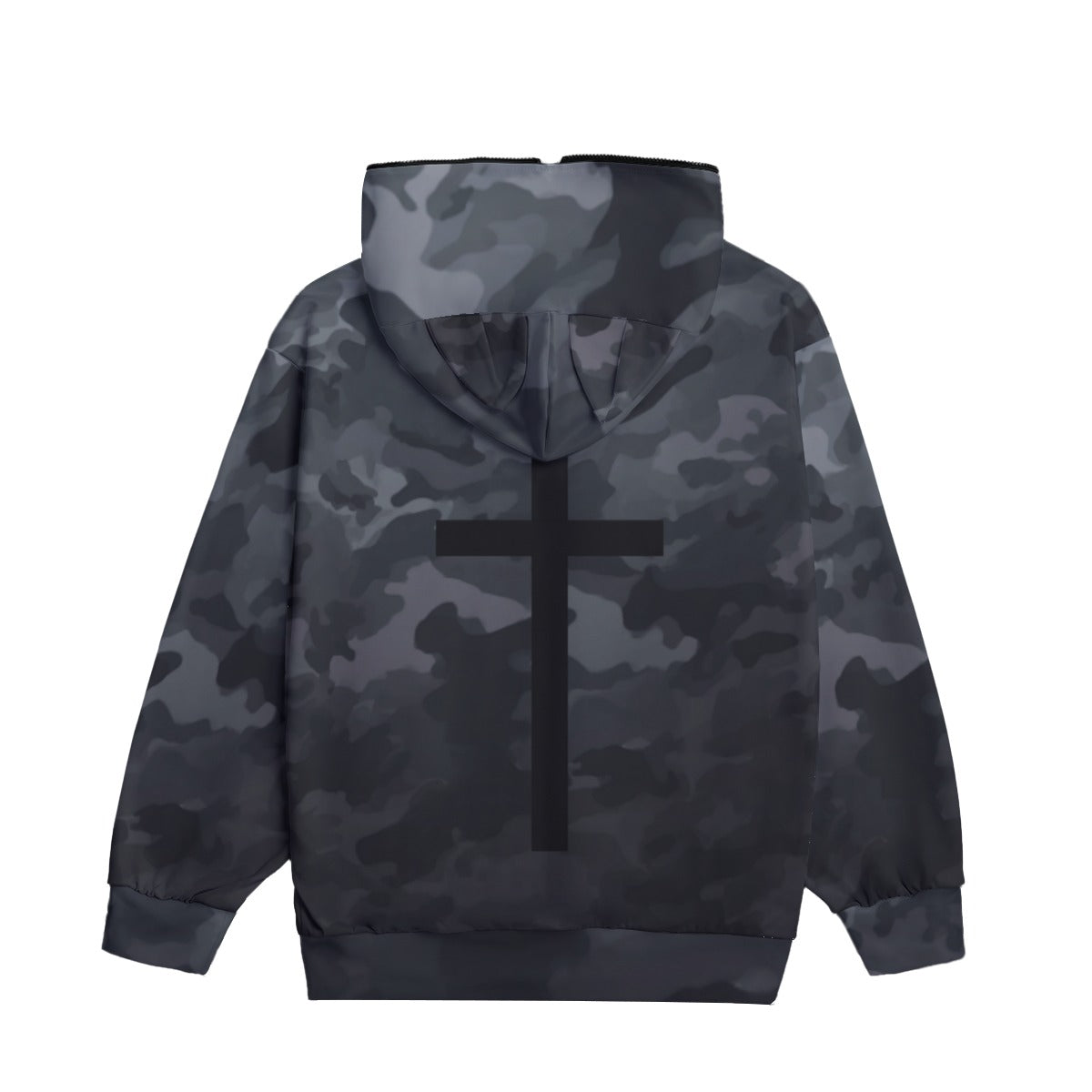 CAMO CROSS Unisex Pullover Hoodie With Zipper Closure
