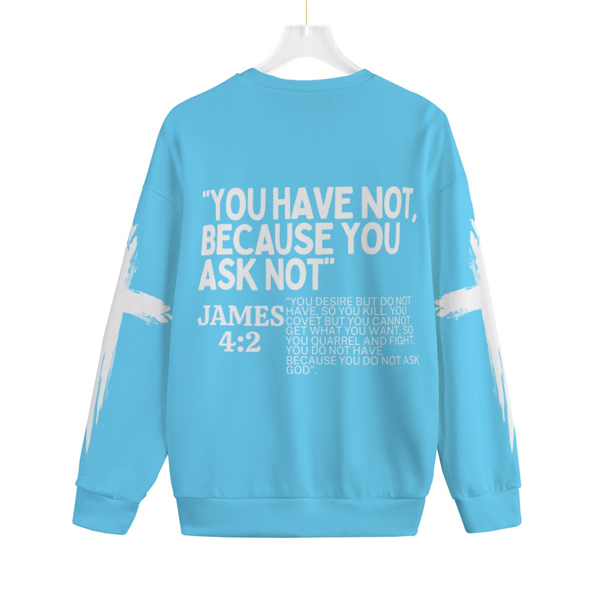 JAMES 4:2 Unisex Drop-shoulder Knitted Fleece Sweater