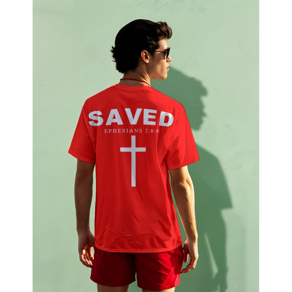 SAVED EPHESIANS 2:8-9 O-Neck T-Shirt