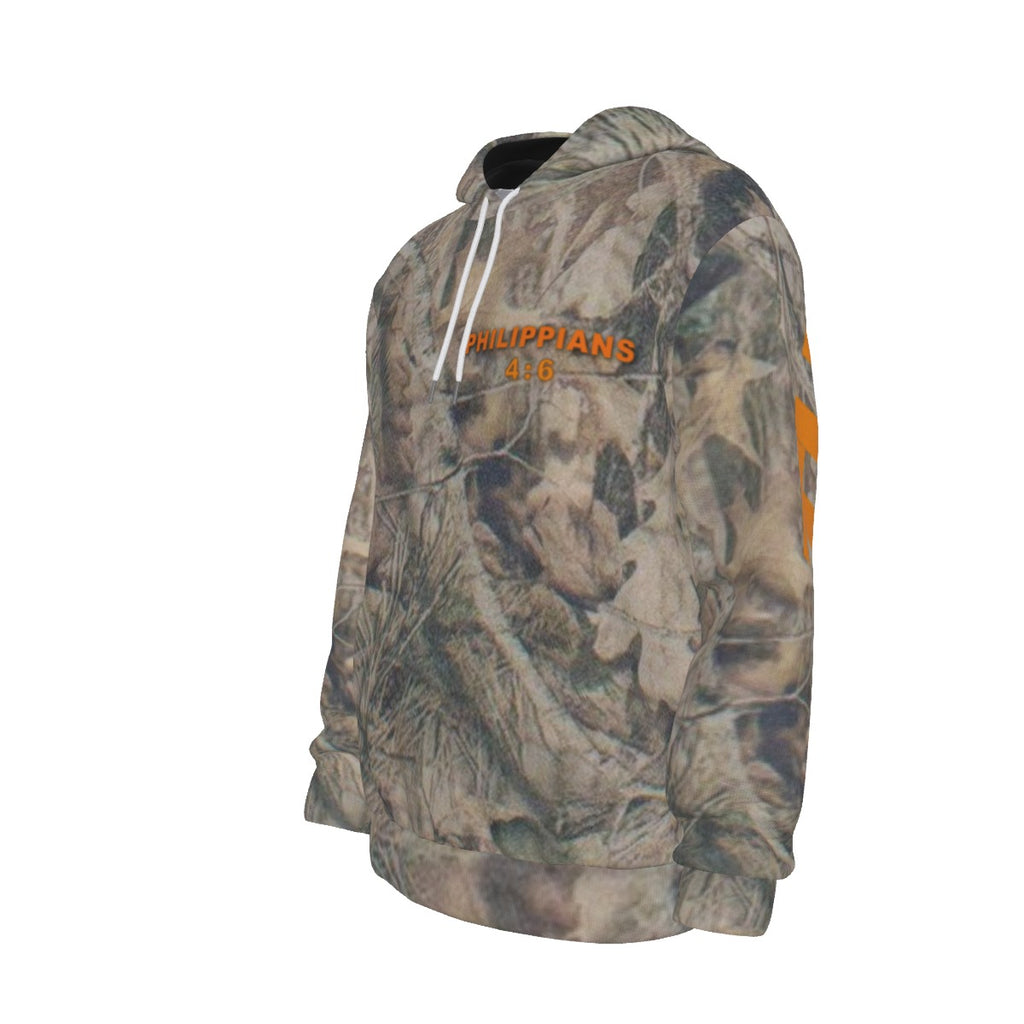 CAMO THANKFUL PHILLIPHIANS 4:6 Thicken Pullover Hoodie