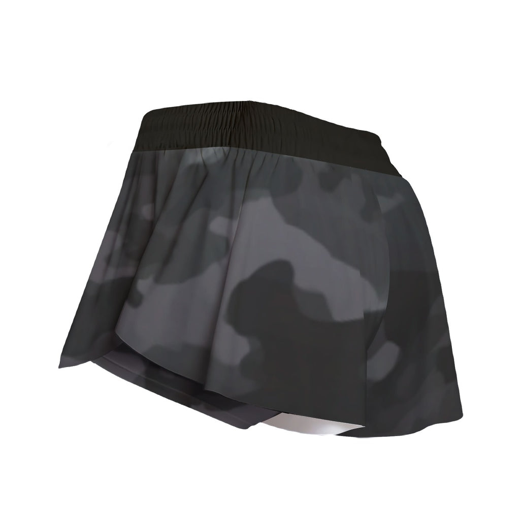BLACK CAMO Women's Sport Skorts With Pocket