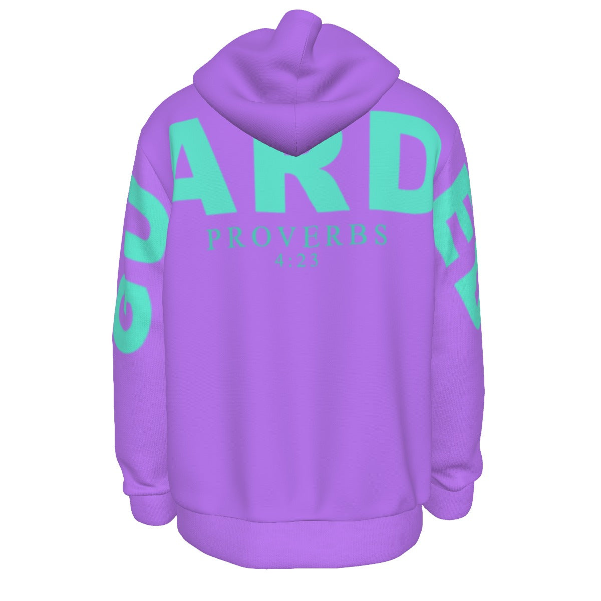 GUARDED PURPL. PROVERBS 4:23 Thicken Pullover Hoodie