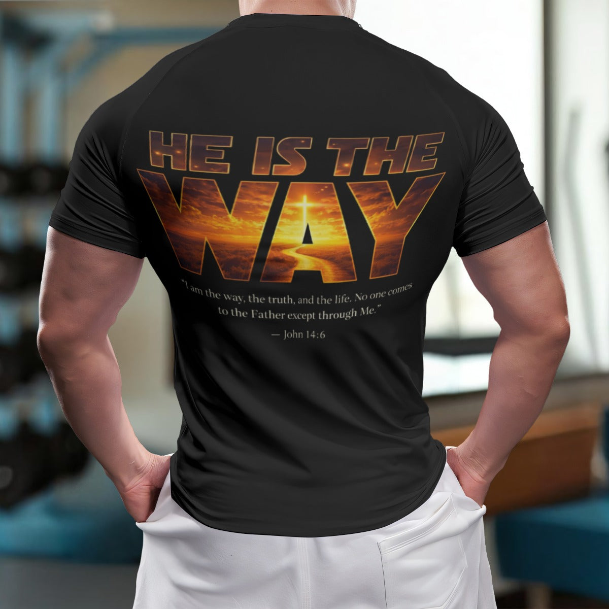 HE IS THE WAY Unisex Yoga Sports Short Sleeve T-Shirt