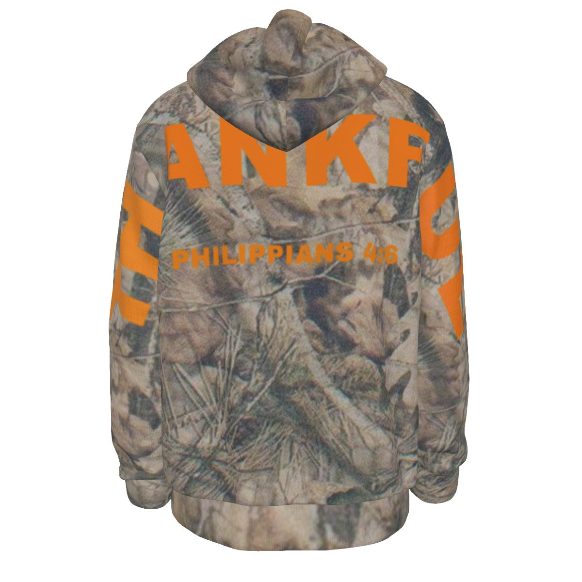 CAMO THANKFUL PHILLIPHIANS 4:6 Thicken Pullover Hoodie