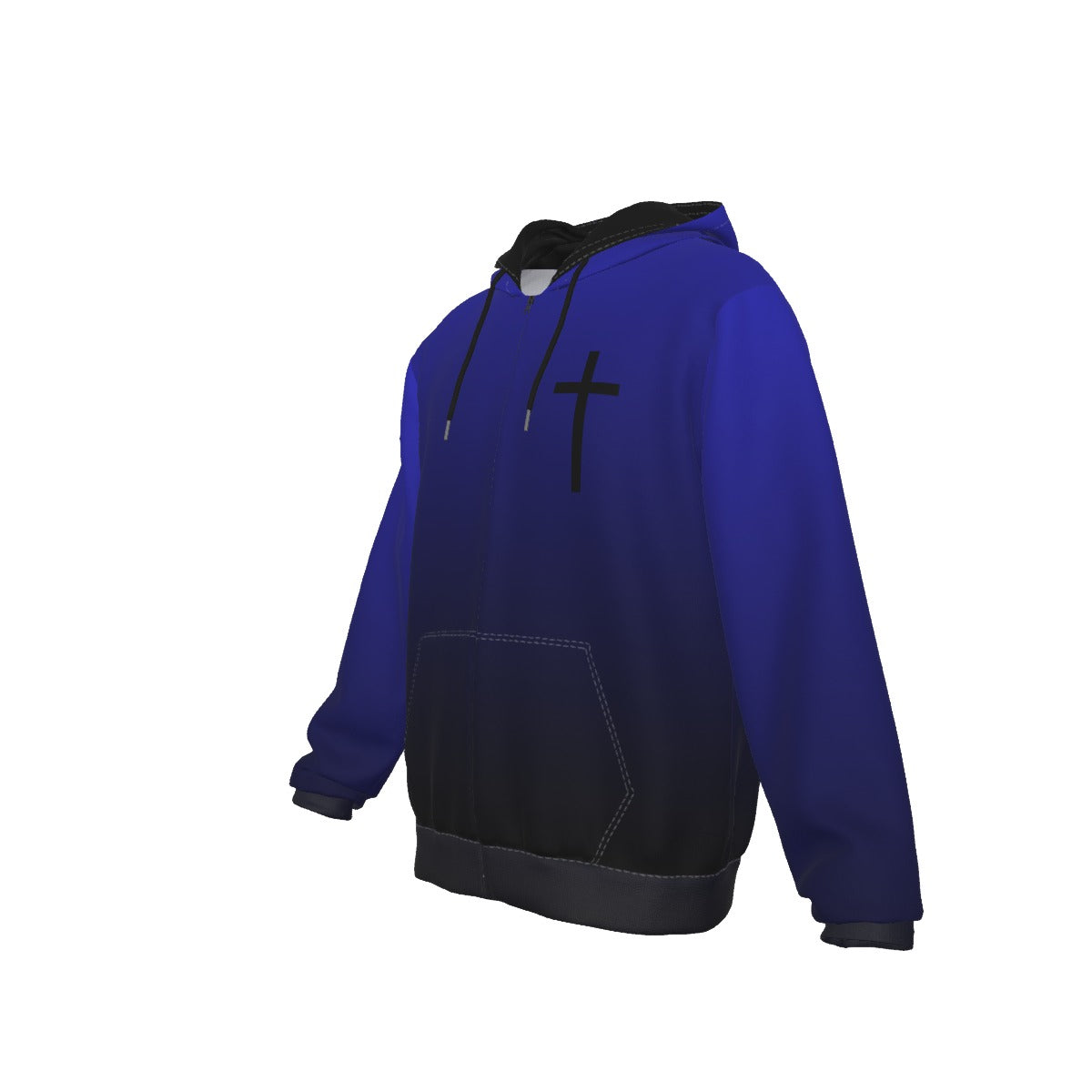 I RIDE WITH JESUS Zip Up Hoodie With Pockets