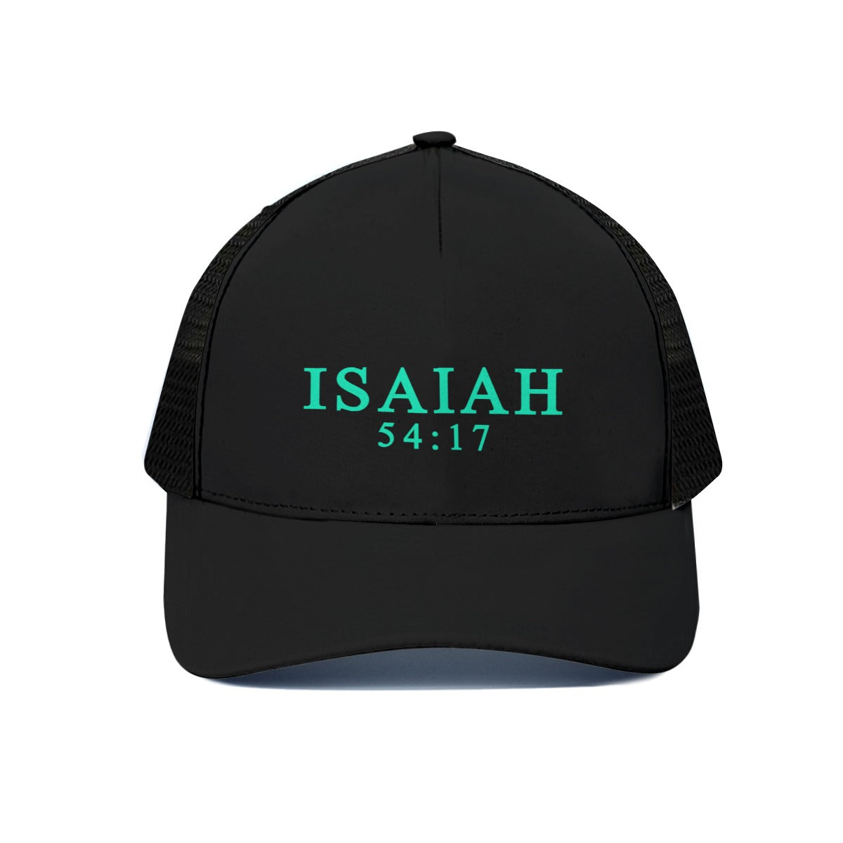 ISAIAH 54:17 Unisex Trucker Hat With Black Half-mesh