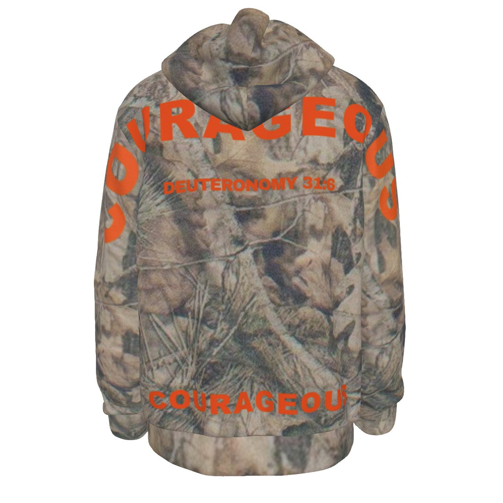 CAMO COURAGEUOS Deuteronomy 31:6 Thicken Pullover Hoodie