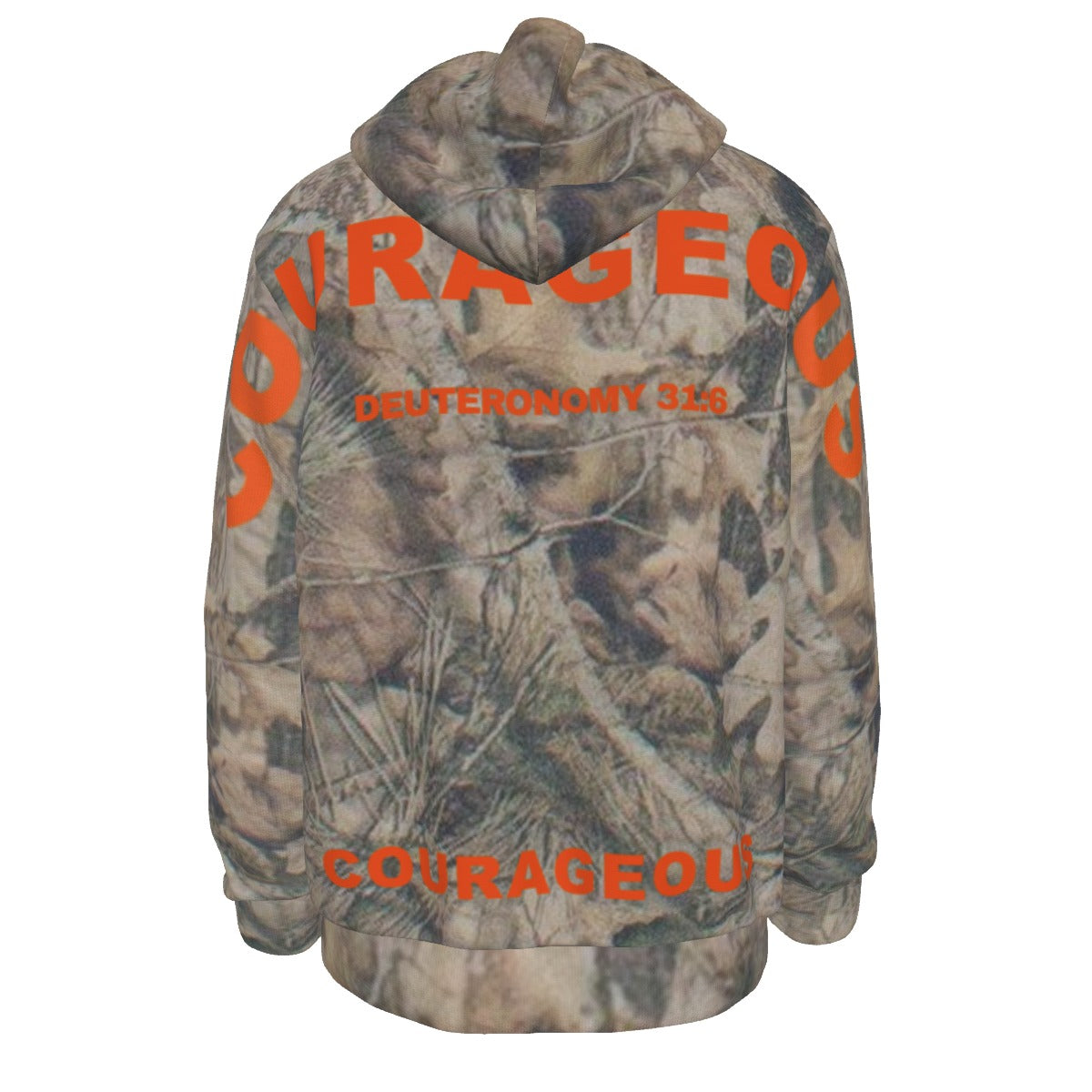 CAMO COURAGEUOS Deuteronomy 31:6 Thicken Pullover Hoodie