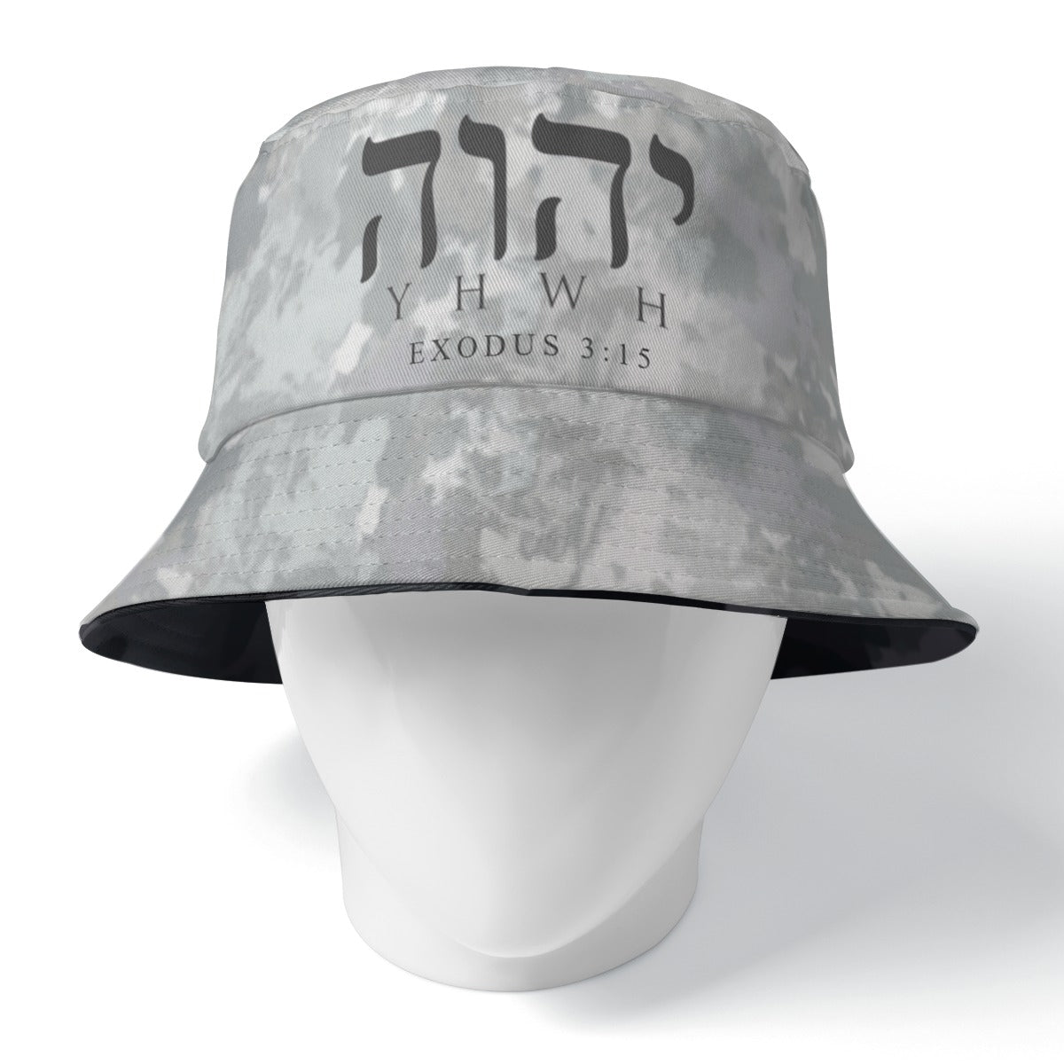 BLACK&WHITE CAMO Double-Side Printing Bucket Hat