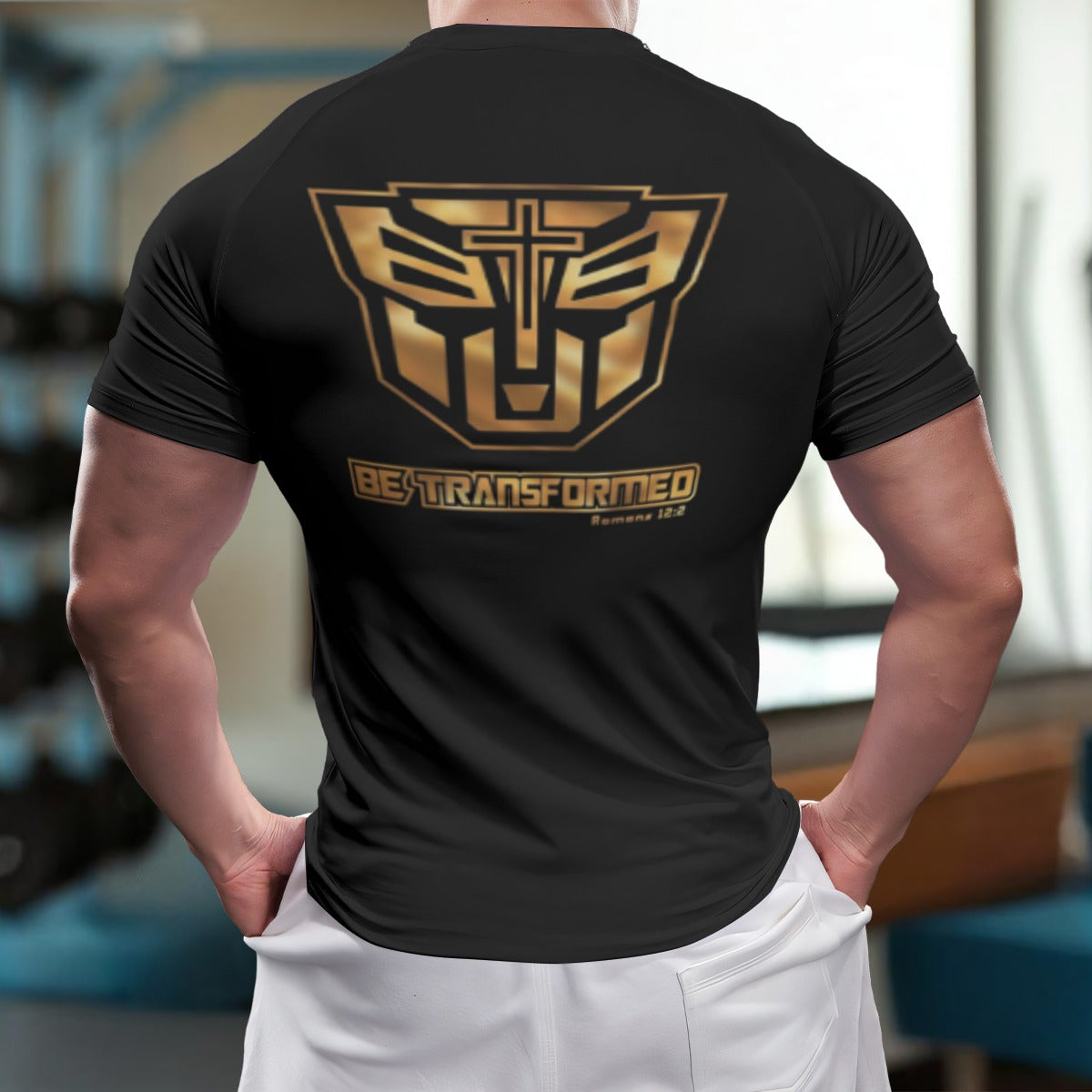 TRANSFORMER ROMANS 12:2 Unisex Yoga Sports Short Sleeve T-Shirt