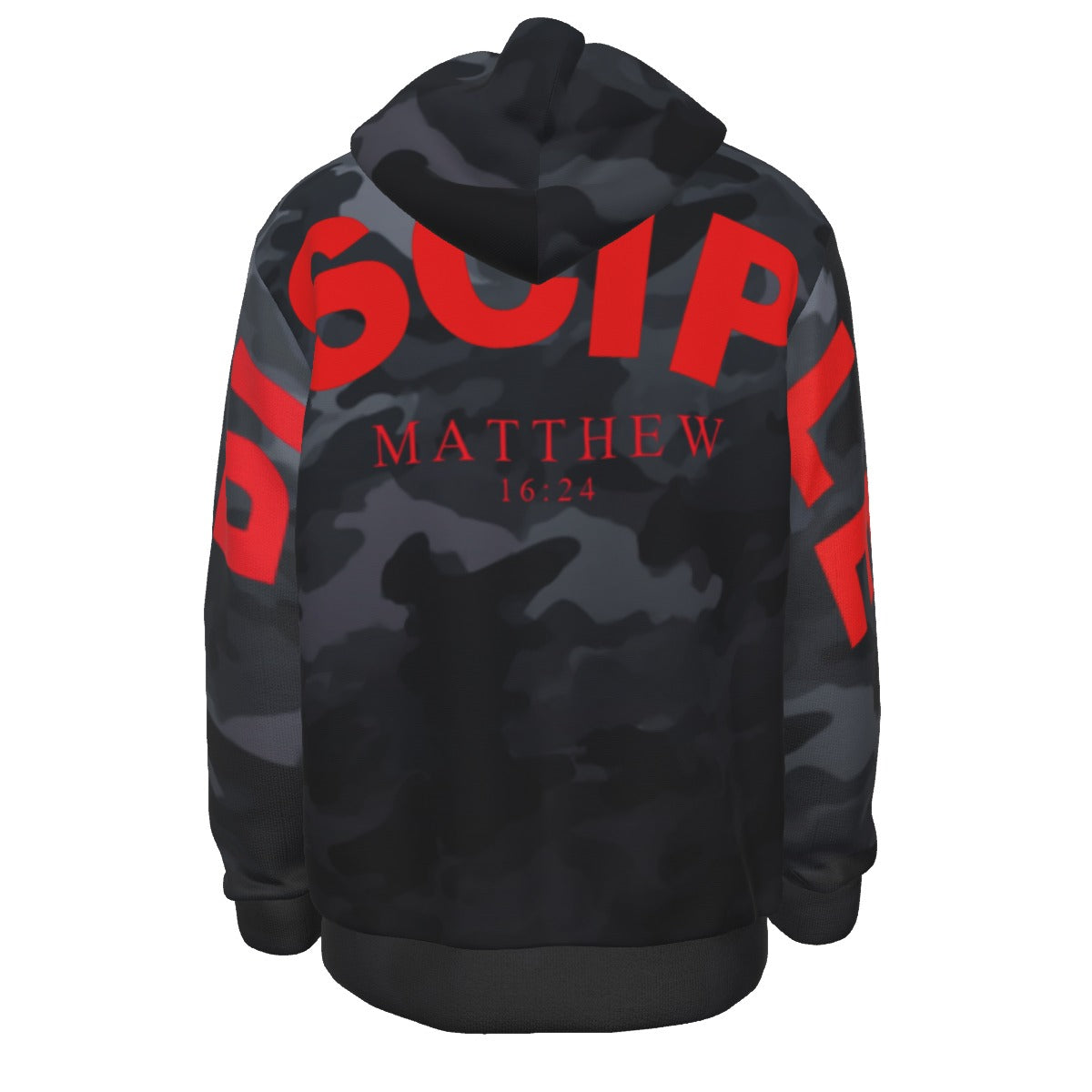 BLACK CAMO DISCIPLE Thicken Pullover Hoodie