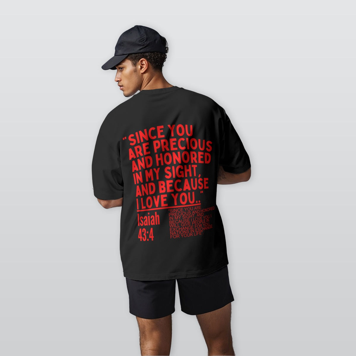 I LOVE YOU ISAIAH 43:4 Oversize Crewneck T-Shirt|230GSM Cotton