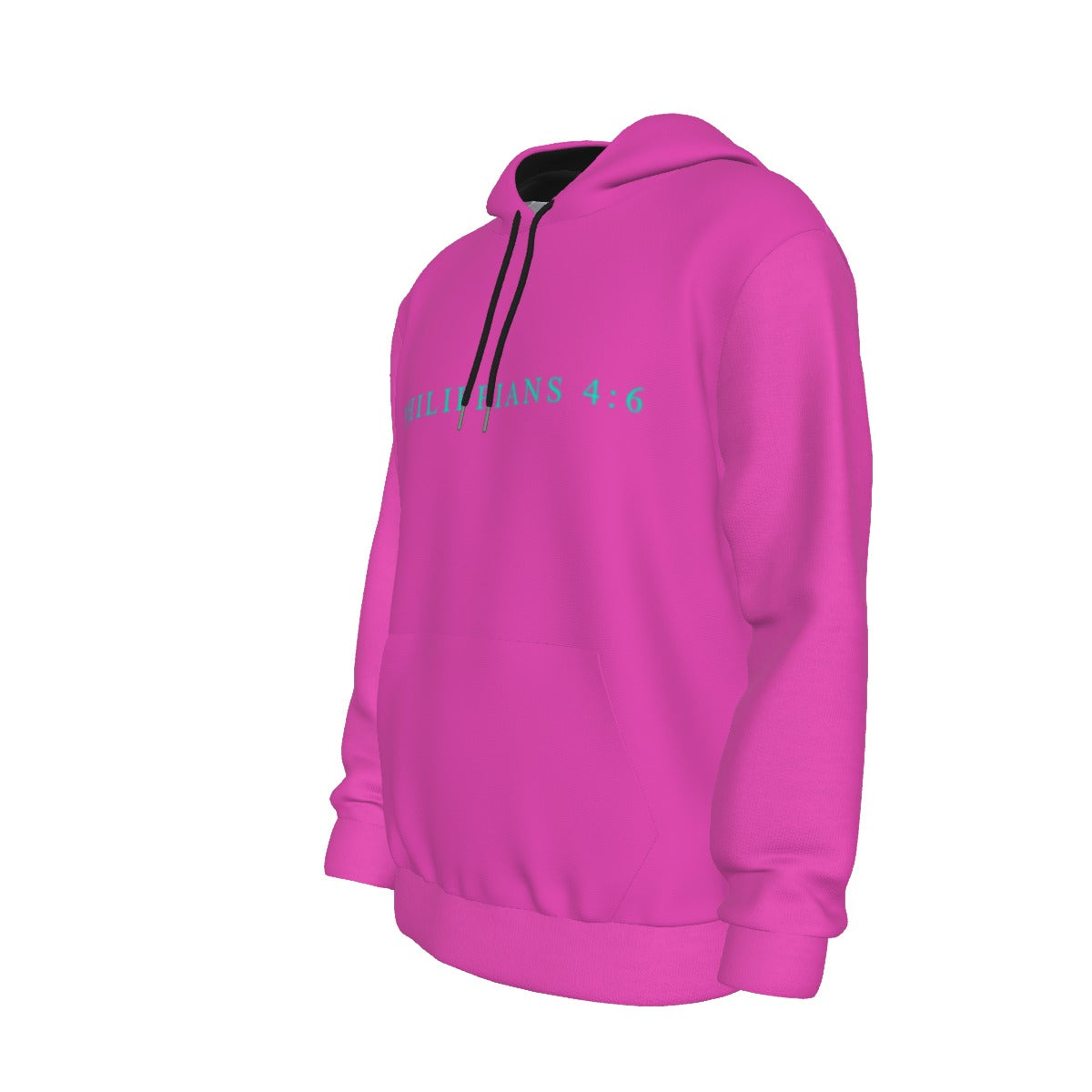 HOT PINK THANKFUL PHILIPPIANS 4:6 Thicken Pullover Hoodie