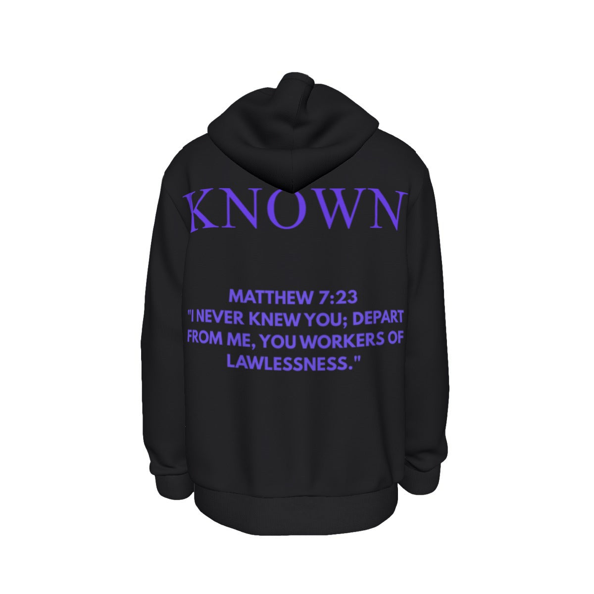 KNOWN MATTHEW 7:23 Thicken Pullover Hoodie
