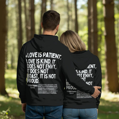 1 CORINTHIANS 13:4-8 Thicken Pullover Hoodie