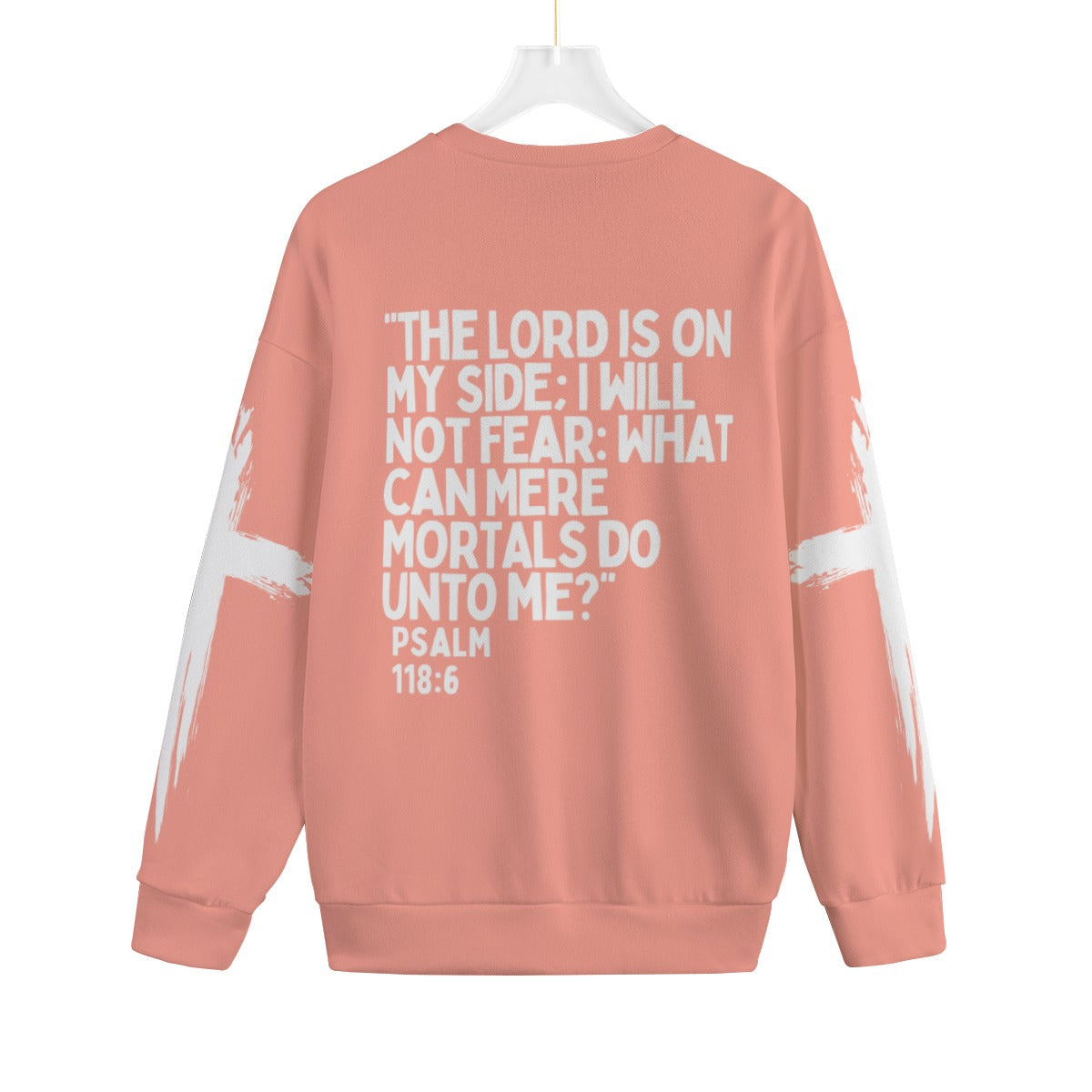 FAITH OVER FEAR Unisex Drop-shoulder Knitted Fleece Sweater