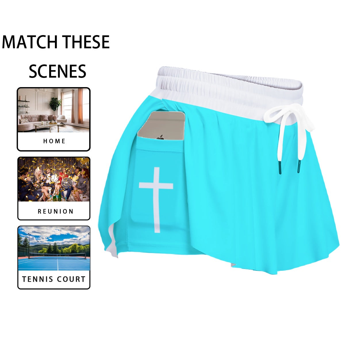 CYAN Women's Sport Skorts With Pocket