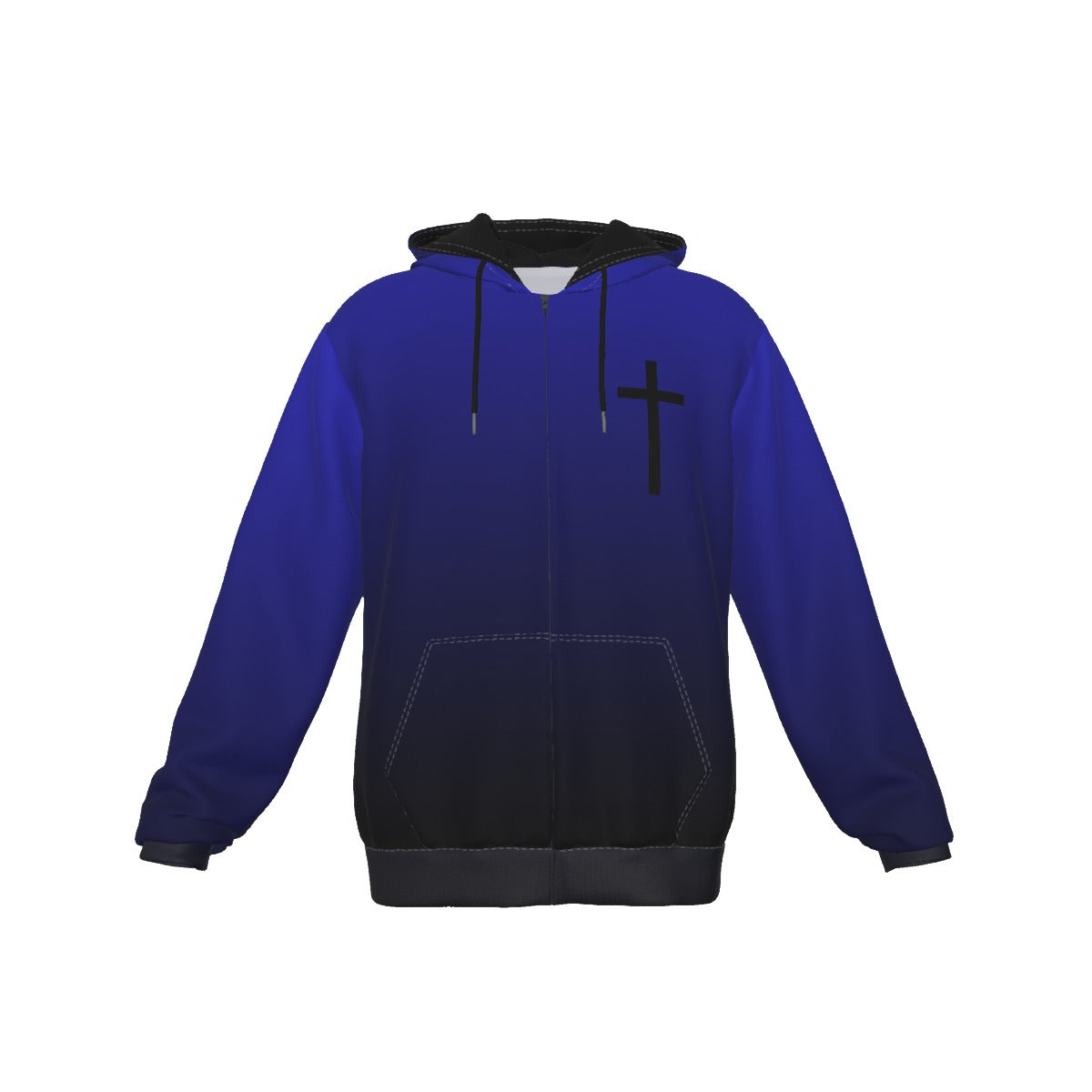 I RIDE WITH JESUS Zip Up Hoodie With Pockets