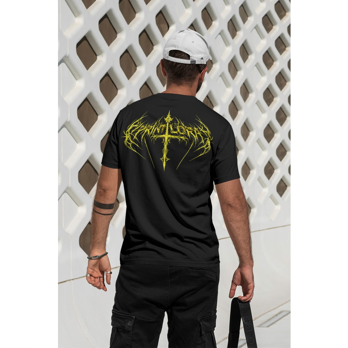 PRINTLORA NEON CROSS O-Neck T-Shirt