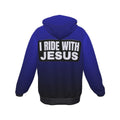 I RIDE WITH JESUS Zip Up Hoodie With Pockets