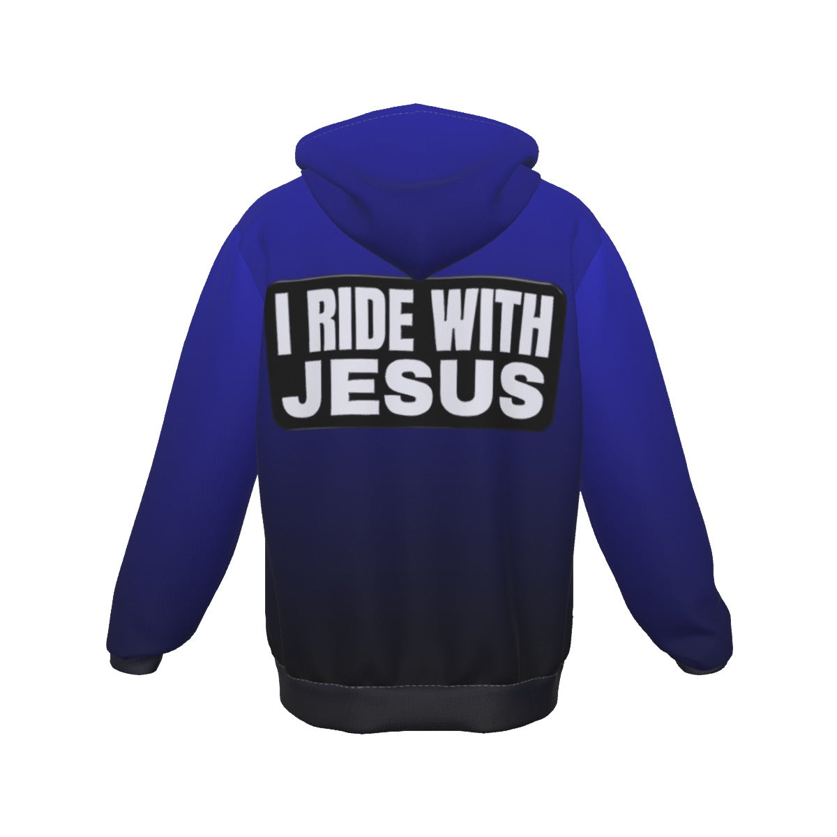I RIDE WITH JESUS Zip Up Hoodie With Pockets