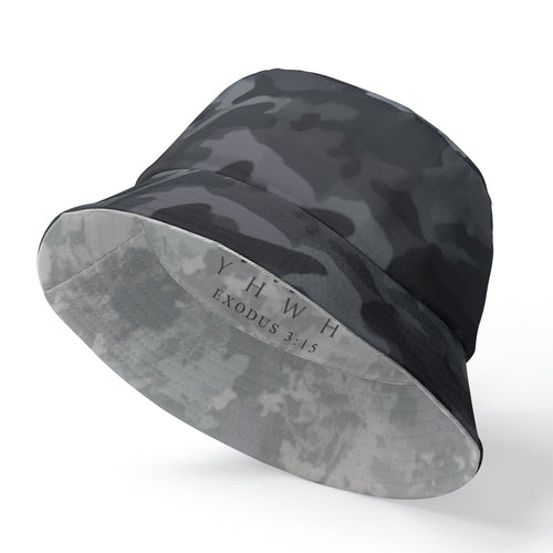 BLACK&WHITE CAMO Double-Side Printing Bucket Hat