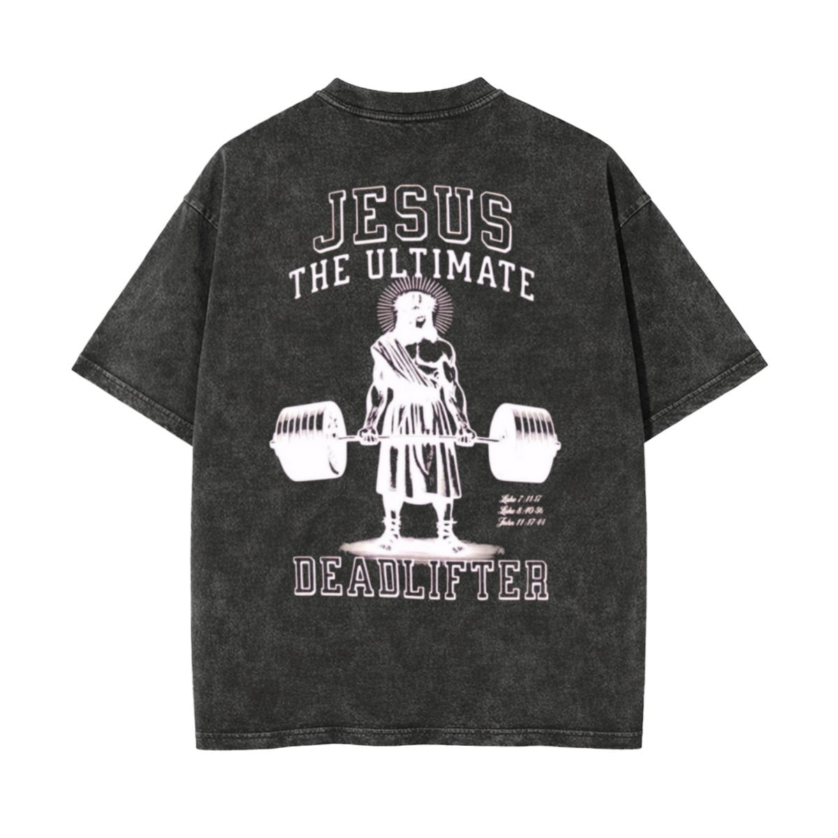 JESUS THE ULTIMATE DEADLIFTER Unisex Heavyweight T-shirt Cotton