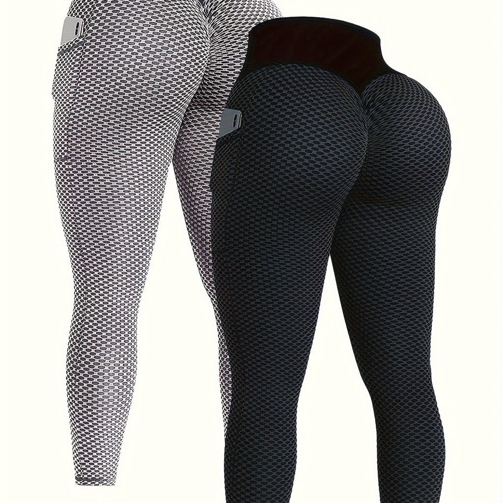 2pcs High Waist Butt Lifting Leggings