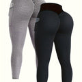 2pcs High Waist Butt Lifting Leggings