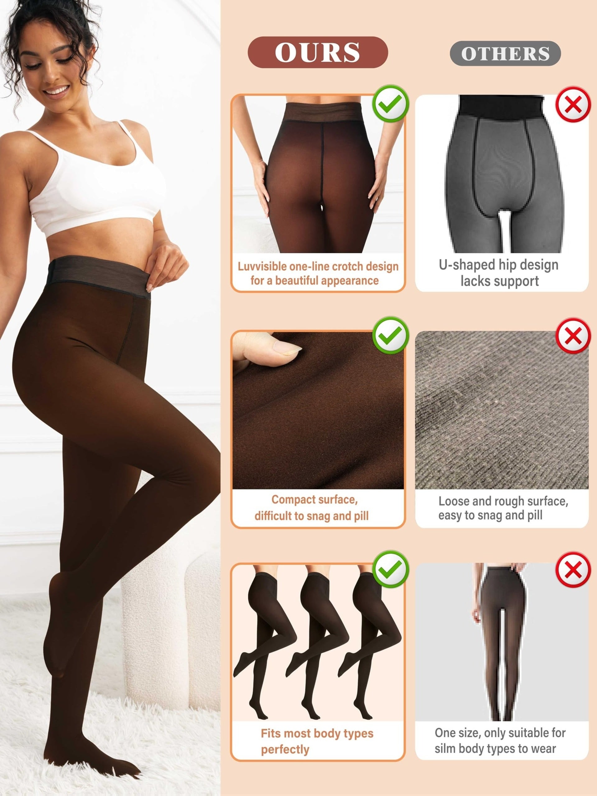 High-waisted Lined Warm Leggings