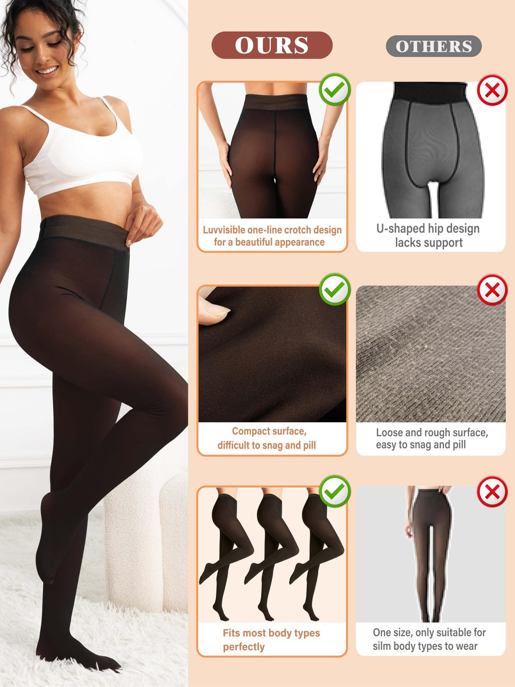 High-waisted Lined Warm Leggings