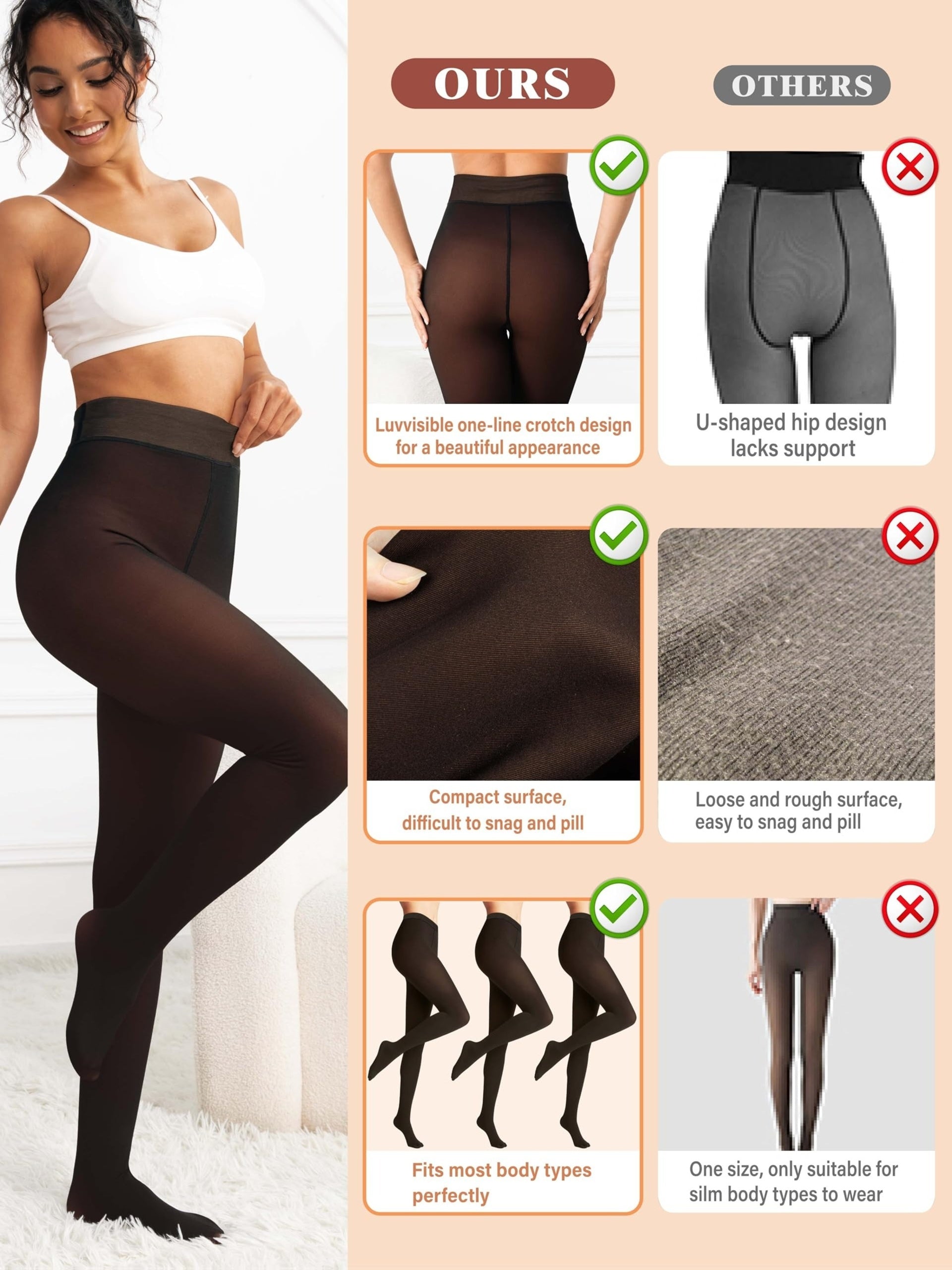 High-waisted Lined Warm Leggings