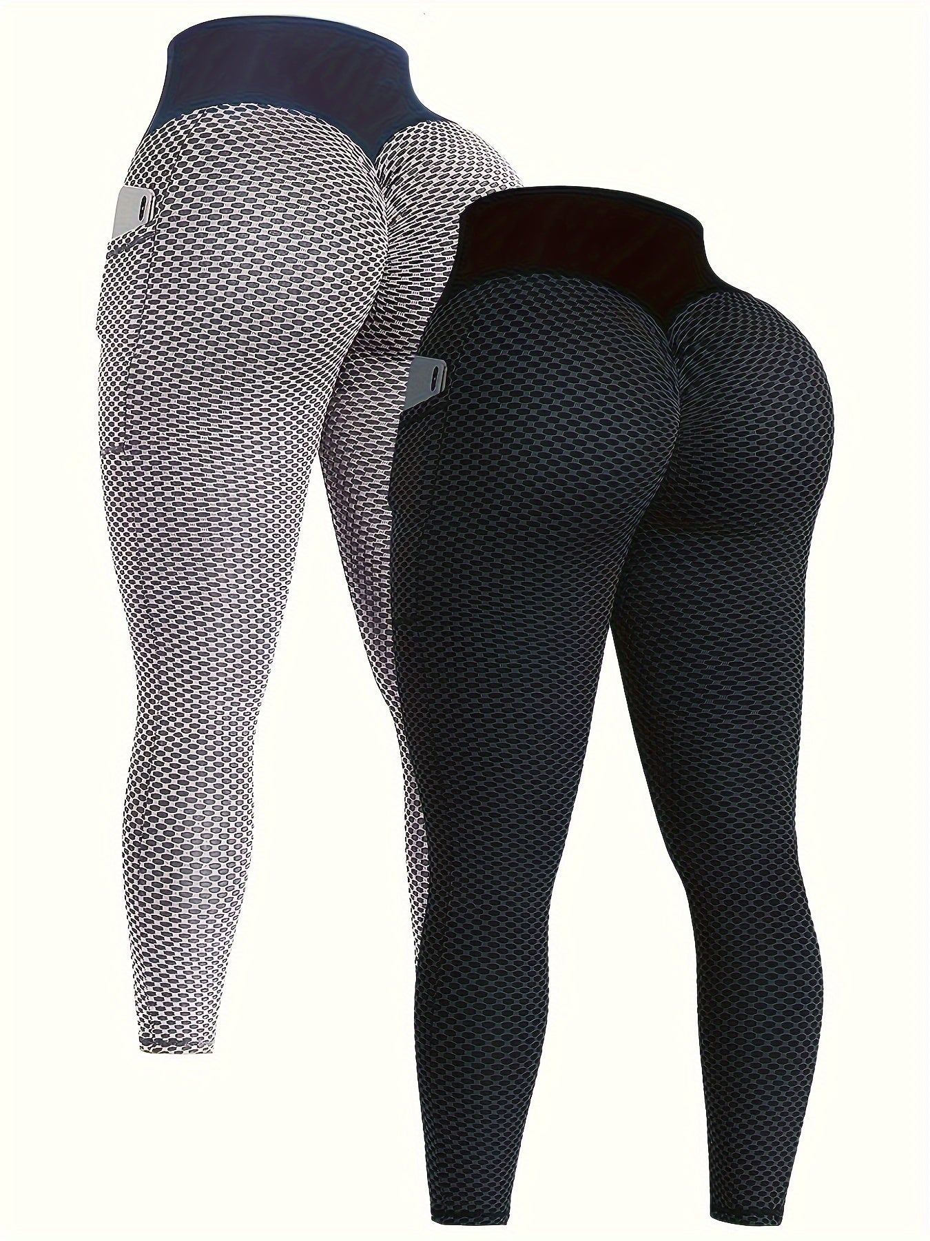 2pcs High Waist Butt Lifting Leggings